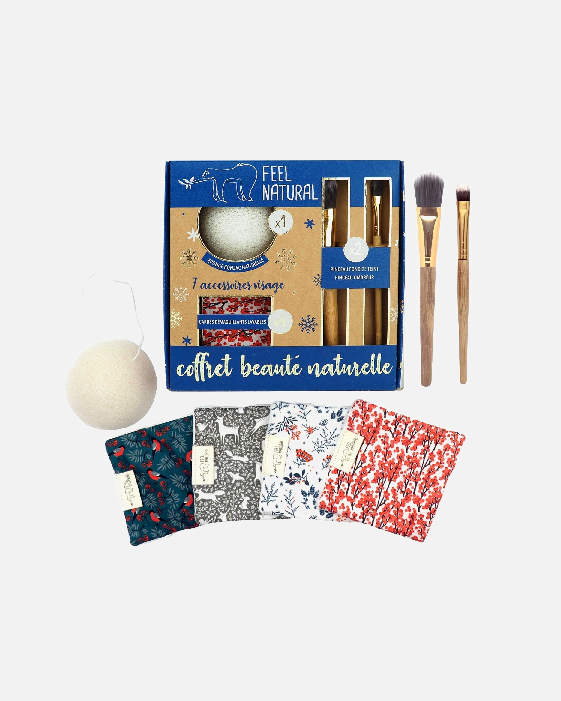 Set de frumusețe naturală Feel Natural cu 7 accesorii pentru față pentru Crăciun