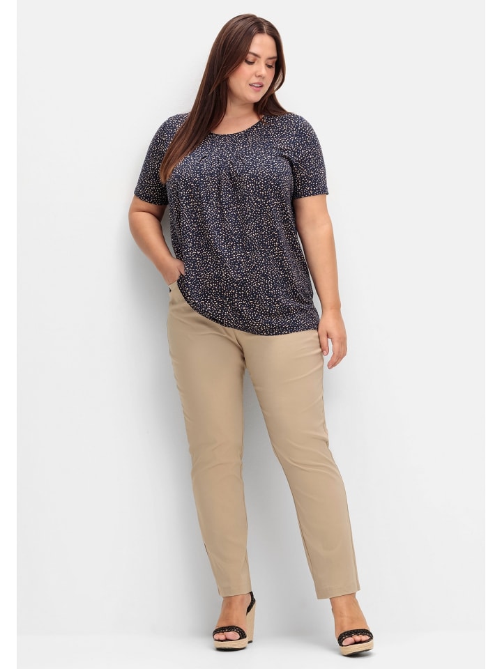 sheego Shirt in marine gemustert günstig kaufen