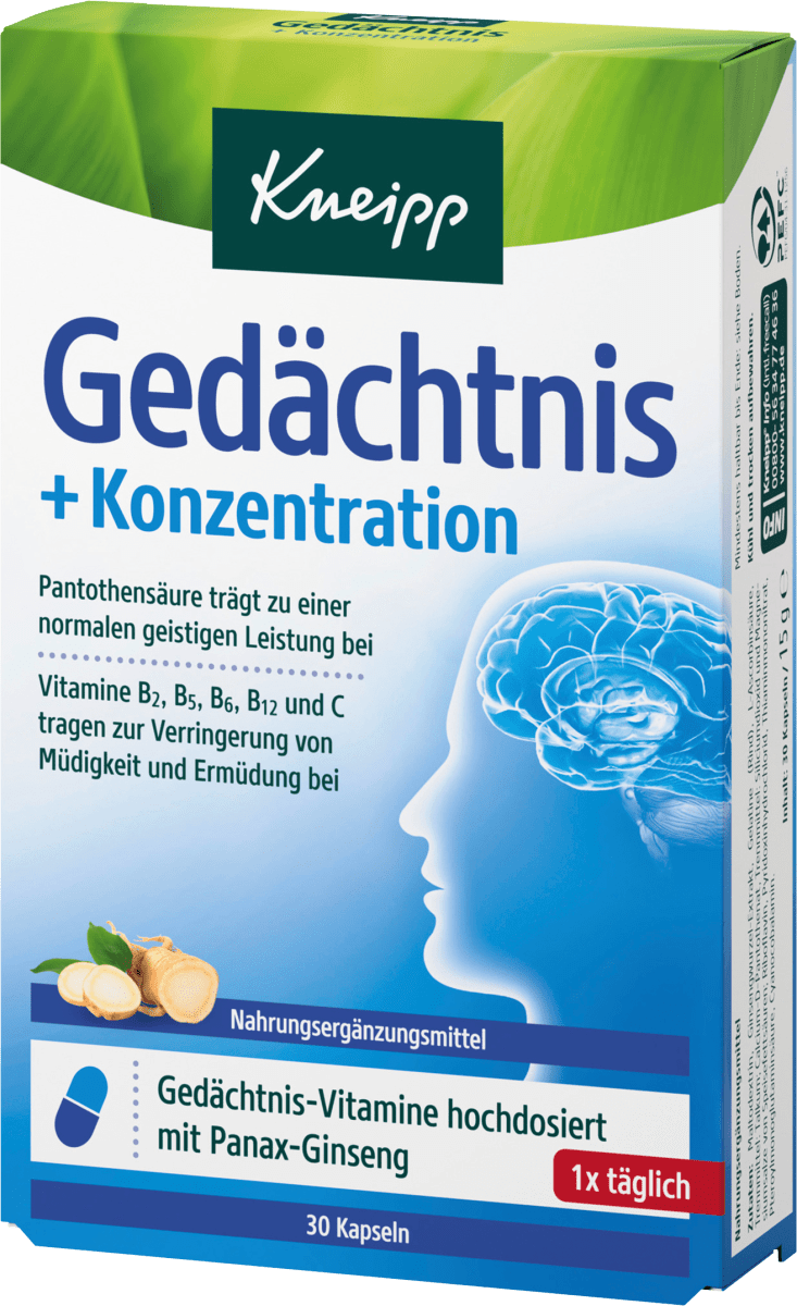 Gedächtnis + Konzentration Kapseln 30 St, 15 g