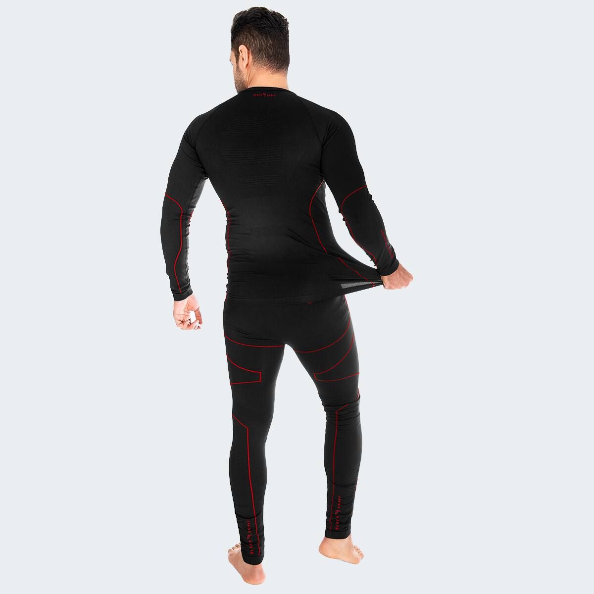Black Snake Herren Red Seamless Funktionsunterwäsche Set