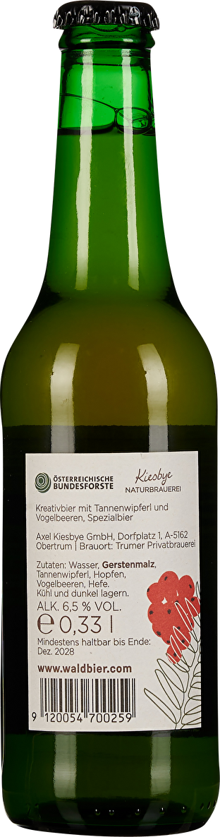 Kiesbye Waldbier Ausseer Mischwald Vogelbeere/Tanne 0,33 Liter 2023