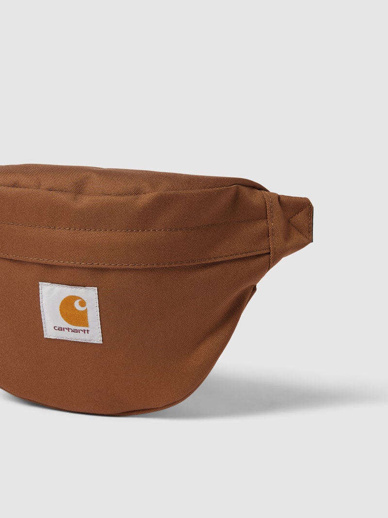 Bauchtasche mit Label-Detail Modell 'JAKE' in mittelbraun