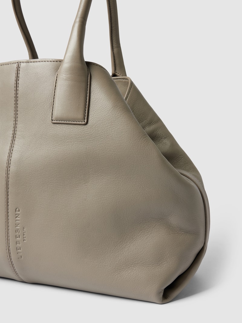Shopper mit Label-Details Modell 'Chelsea' in taupe