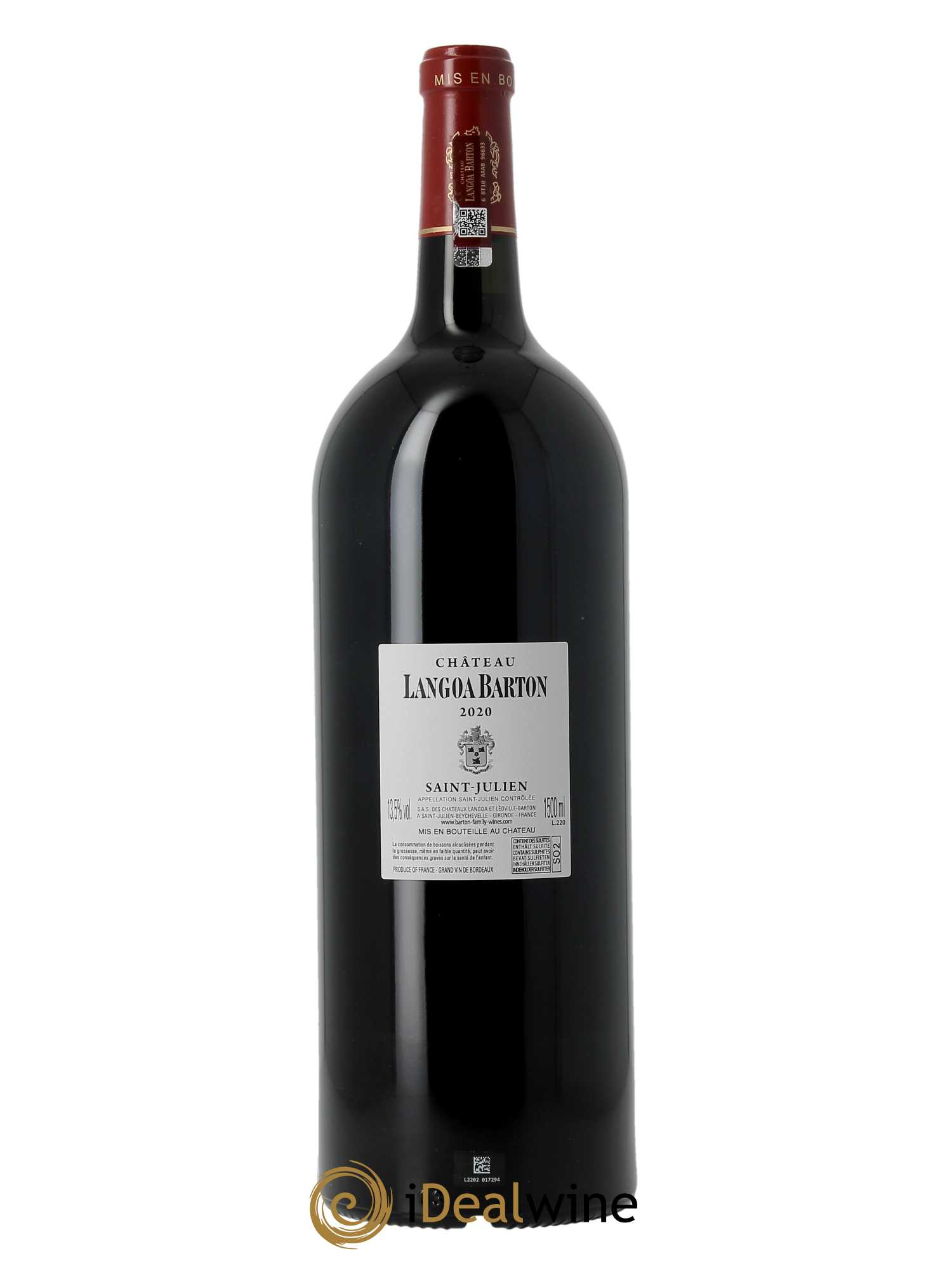 Château Langoa Barton 3ème Grand Cru Classé (CBO à partir de 6 MG) 2020 - Lot de 1 Magnum