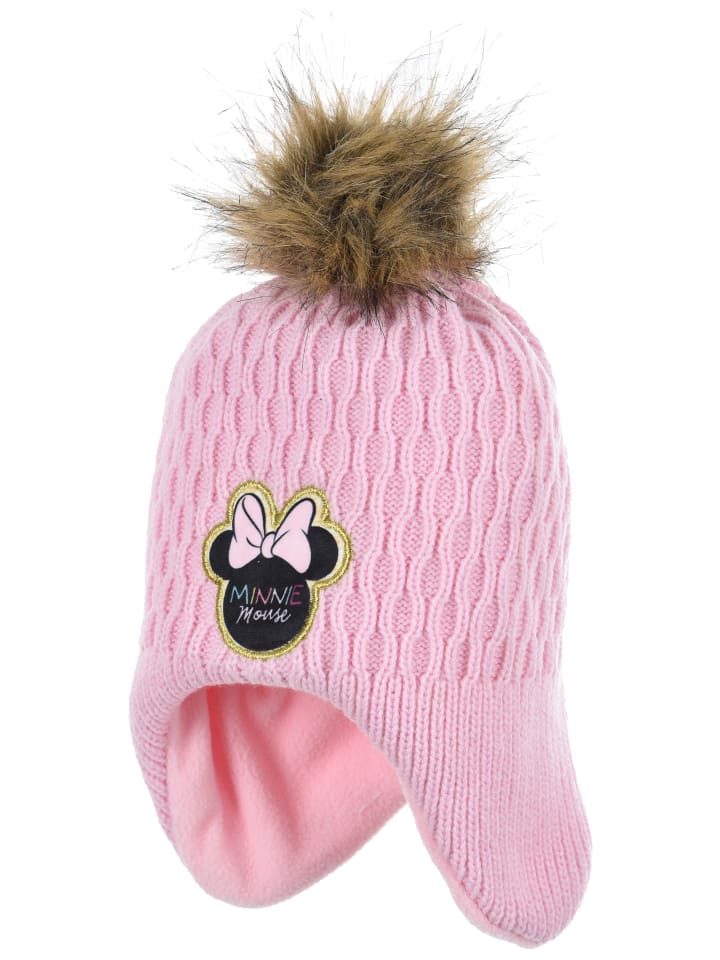 Disney Minnie Mouse Wintermütze mit Bommel in Rosa günstig kaufen