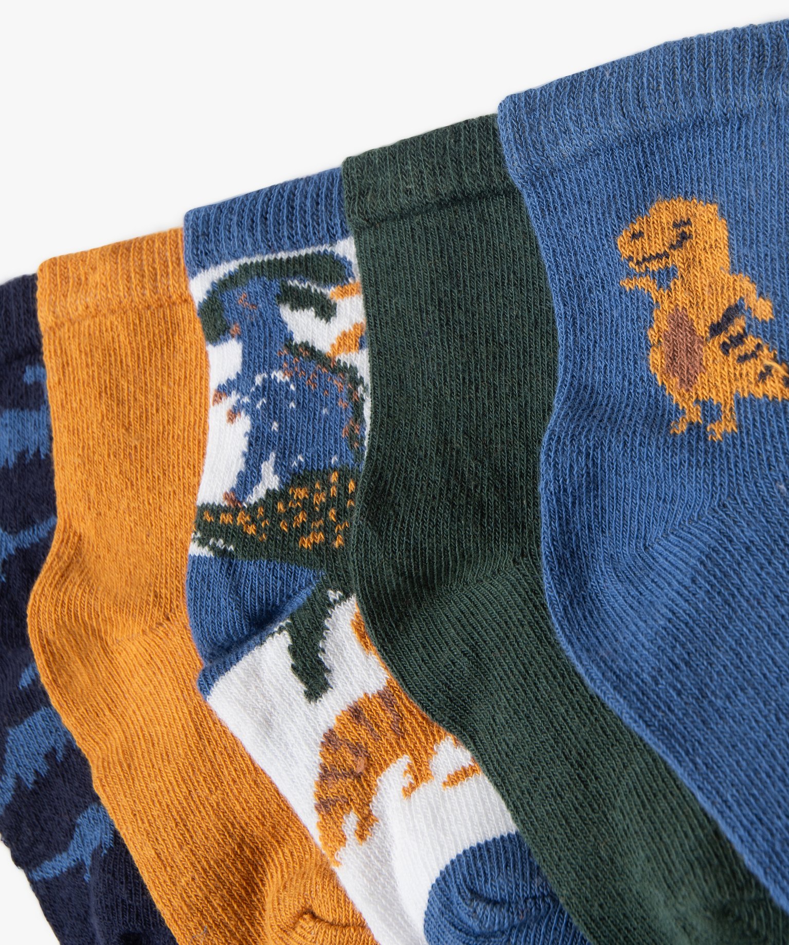 Chaussettes hautes motifs dinosaures Garçon (lot de 5) bleu | GEMO