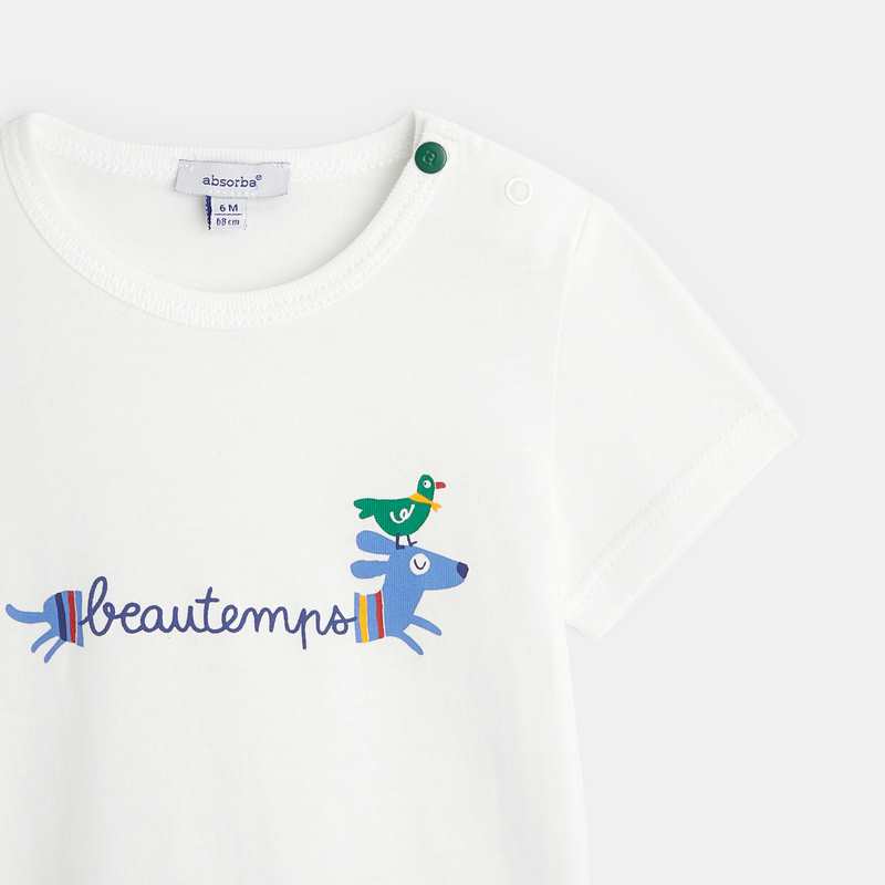 T-shirt bébé garçon manches courtes imprimés Absorba