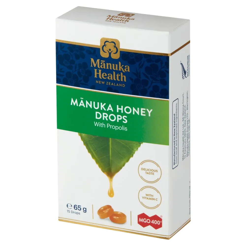 Καραμέλες με μέλι Manuka MGO 400+, πρόπολη και βιταμίνη C, 65 γρ.