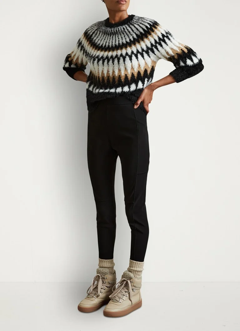 Reiss Indi Fuzzy fine knitted sweater in alpaca wool blend