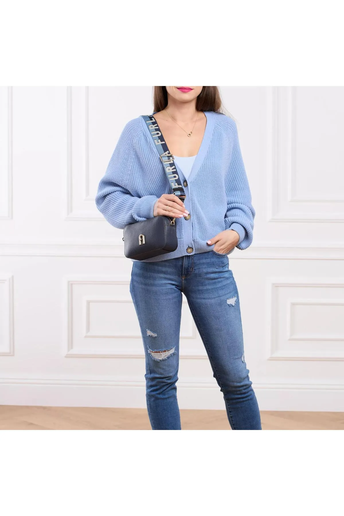 FURLA  Primula Mini C.Body Gurtband Mediterraneo+Mediterraneo Celestial