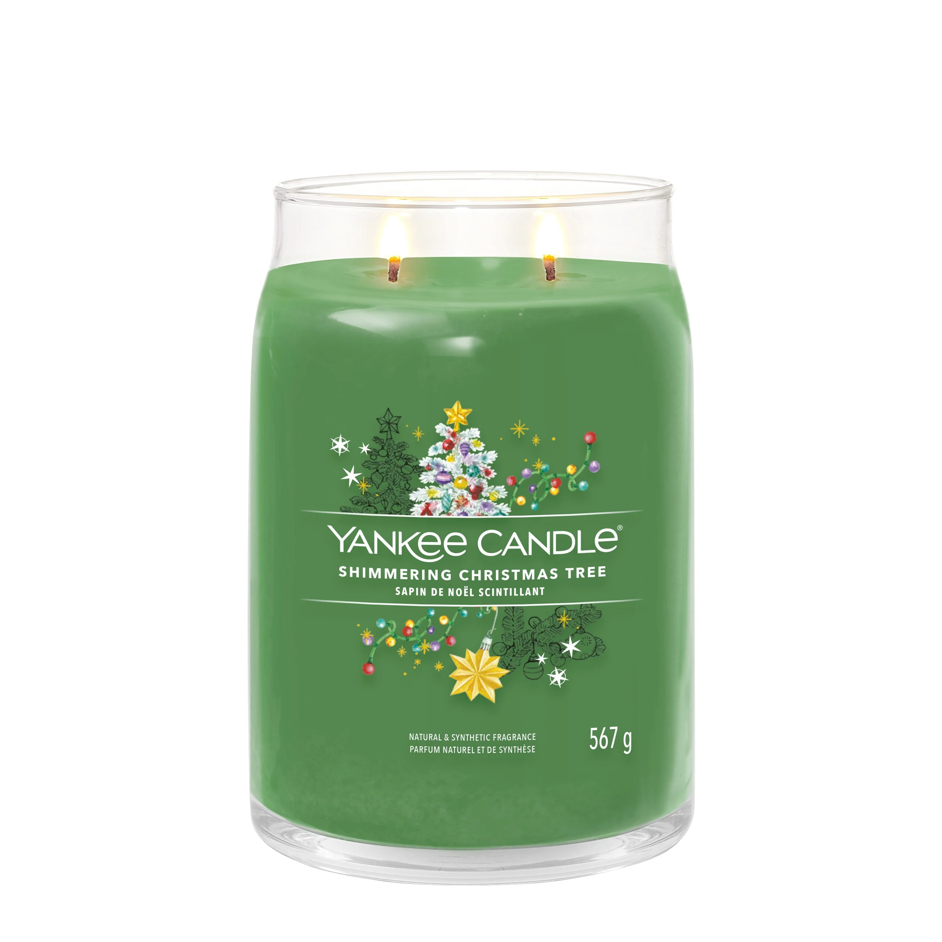 Csillogó karácsonyfa illatú üveggyertyák - Signature illatgyertya