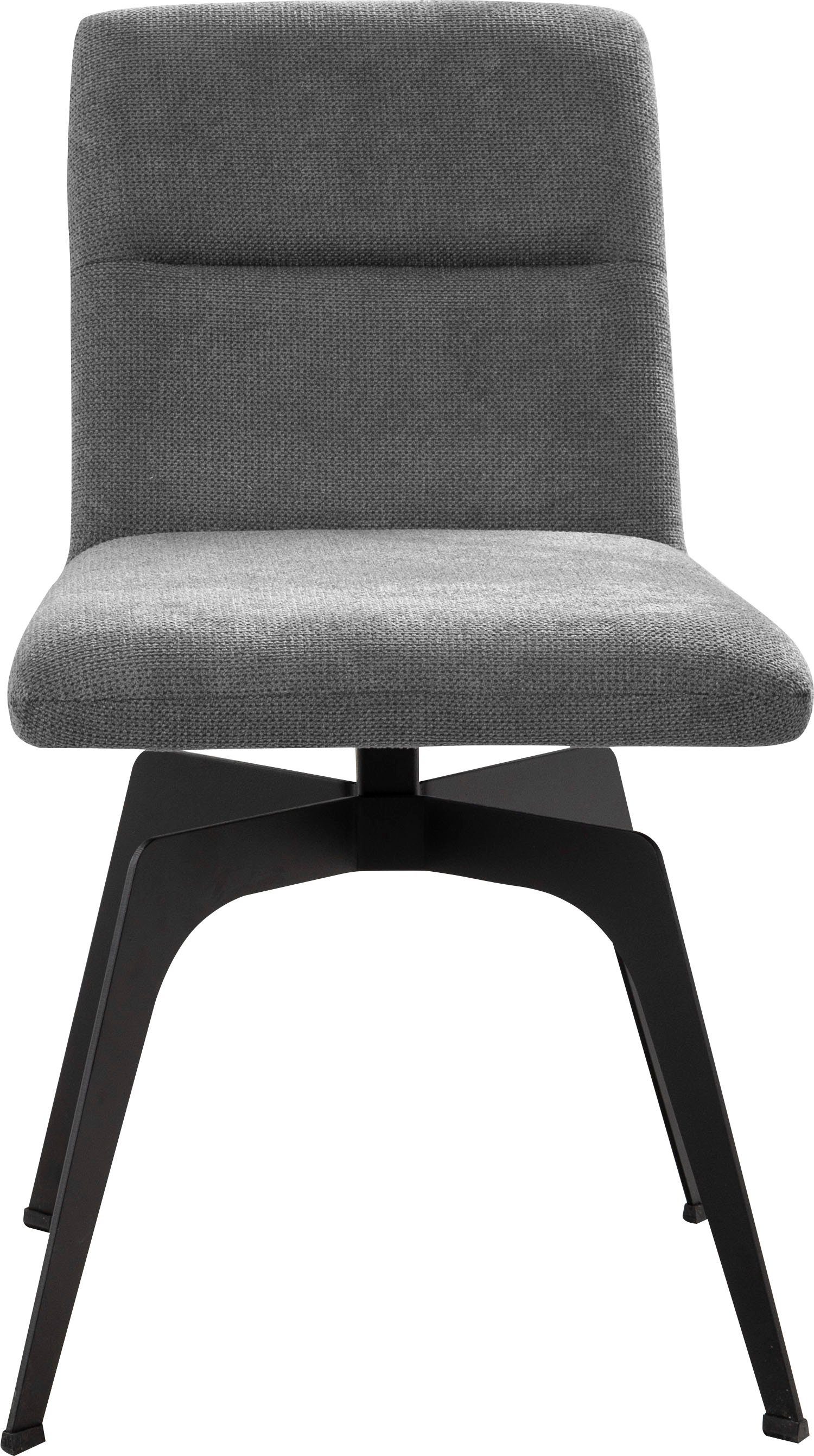 Home affaire Polsterstuhl Erin (Set, 1 St), mit Bezug aus Strukturstoff und Metallgestell