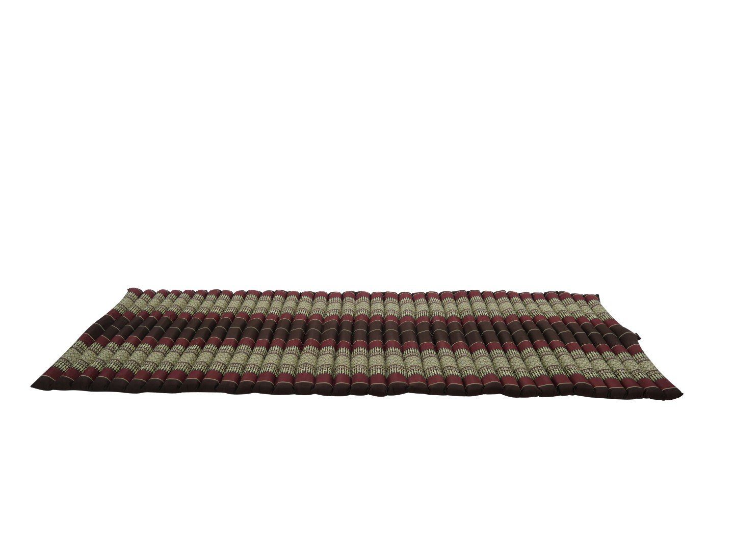 my Hamam Yogakissen Thai-Yogamatratze rollbar ca. 200x70x5 cm, braun-bordeaux orientalisch, unterstützend