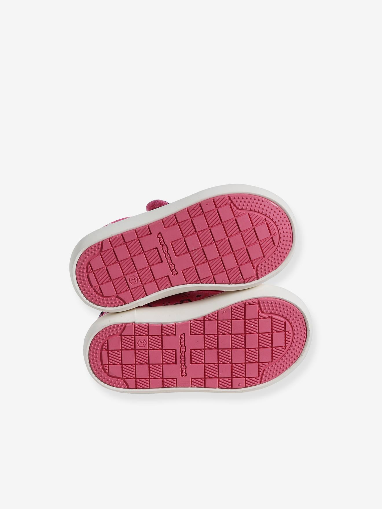 Vertbaudet Mädchen Baby Stoffschuhe, Klett - mehrfarbig