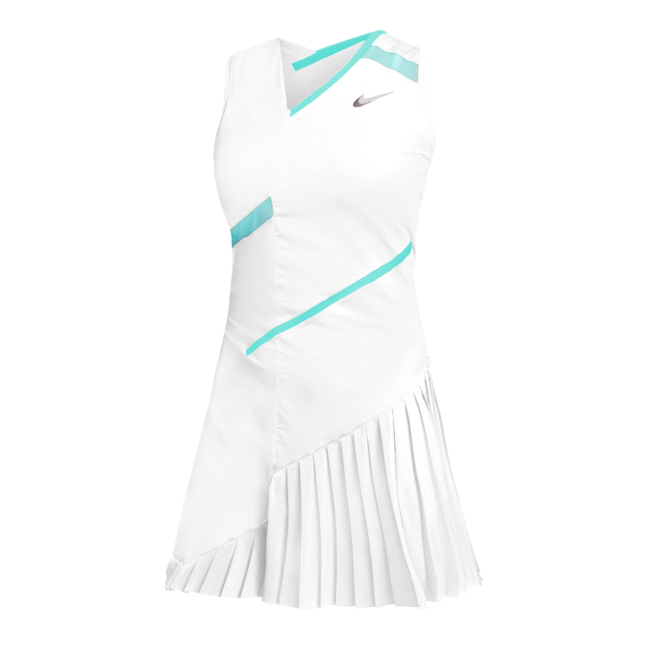 Court Dri-Fit Kleid Damen - Weiß, Türkis