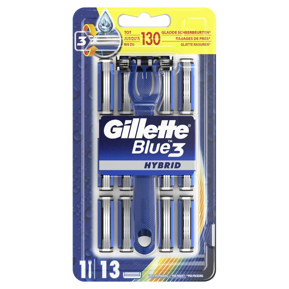 gillette Gillette Blue3 Hybrid Pack De Rasage Rasoirs Jetables