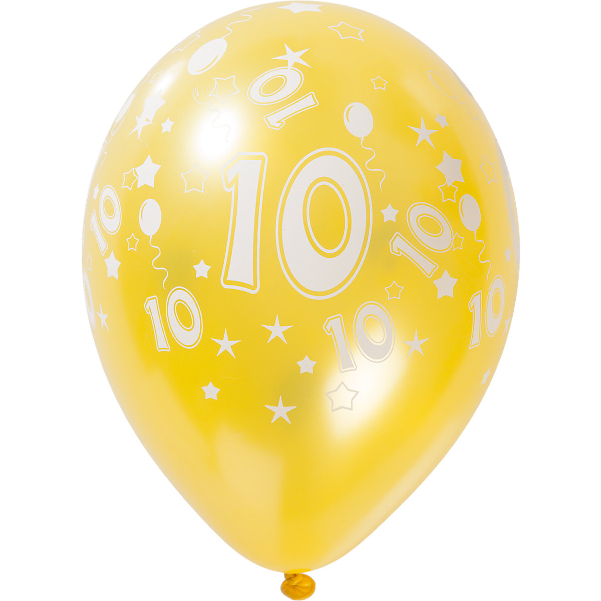 Luftballons Zahl 10, 5 Stück, 30 cm