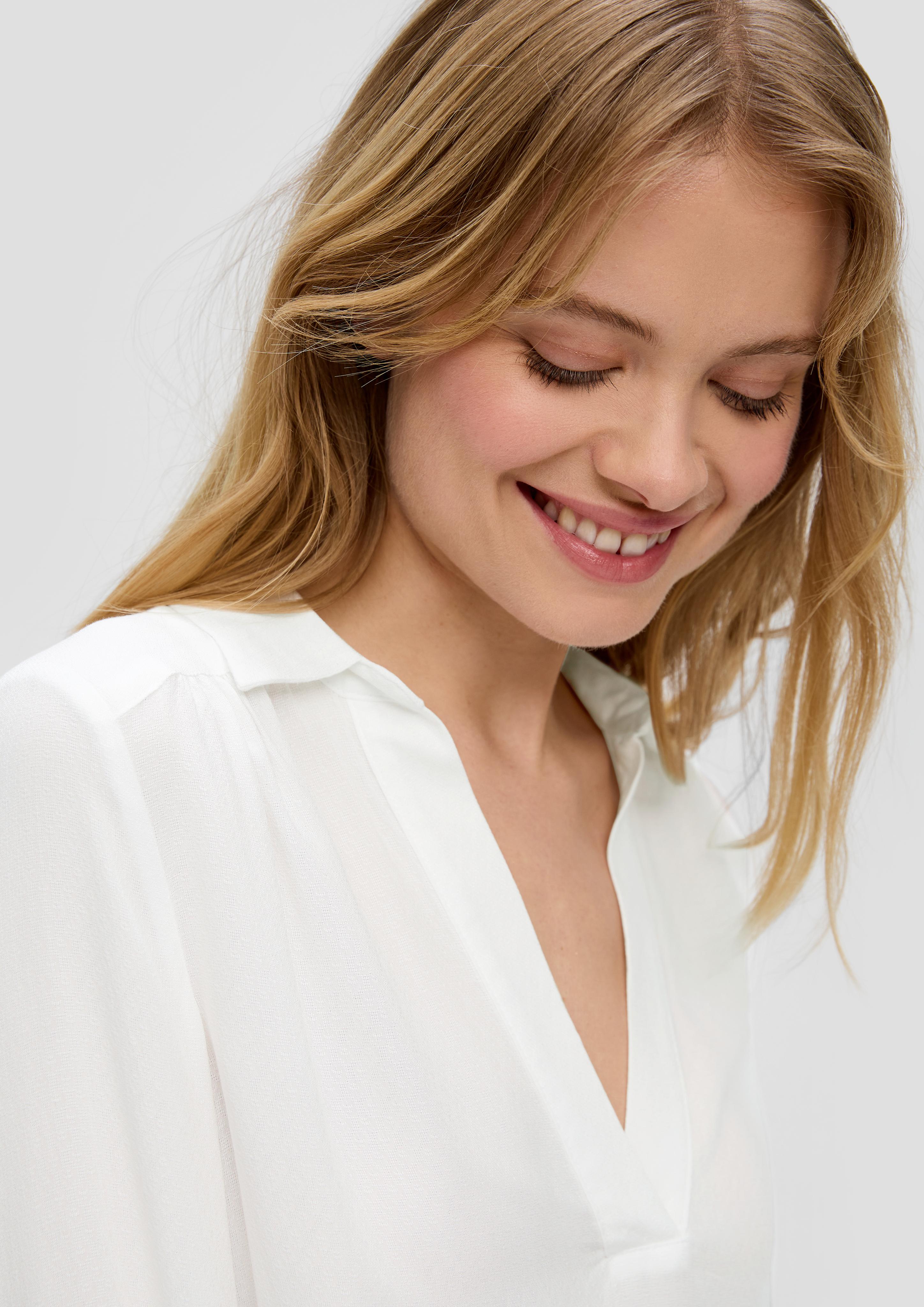 Viskosebluse mit V-Ausschnitt  2145123-0210