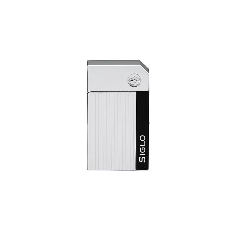 Zigarrenfeuerzeug der Marke Siglo, Chrome Lighter High Altitude  Electro Stripes