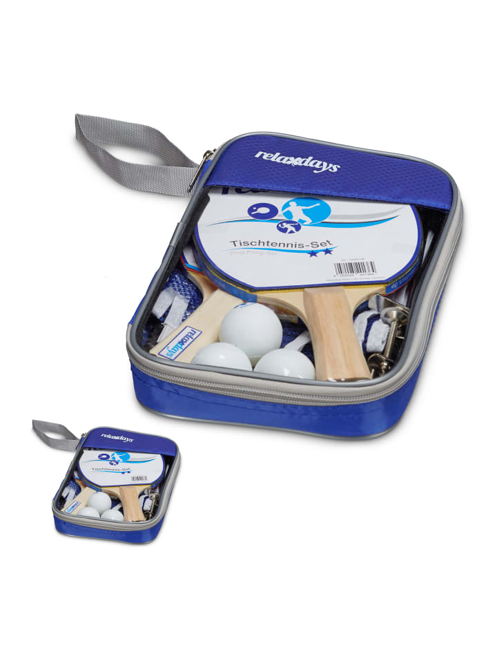 relaxdays 2x Tischtennis-Set in Blau günstig kaufen onesize