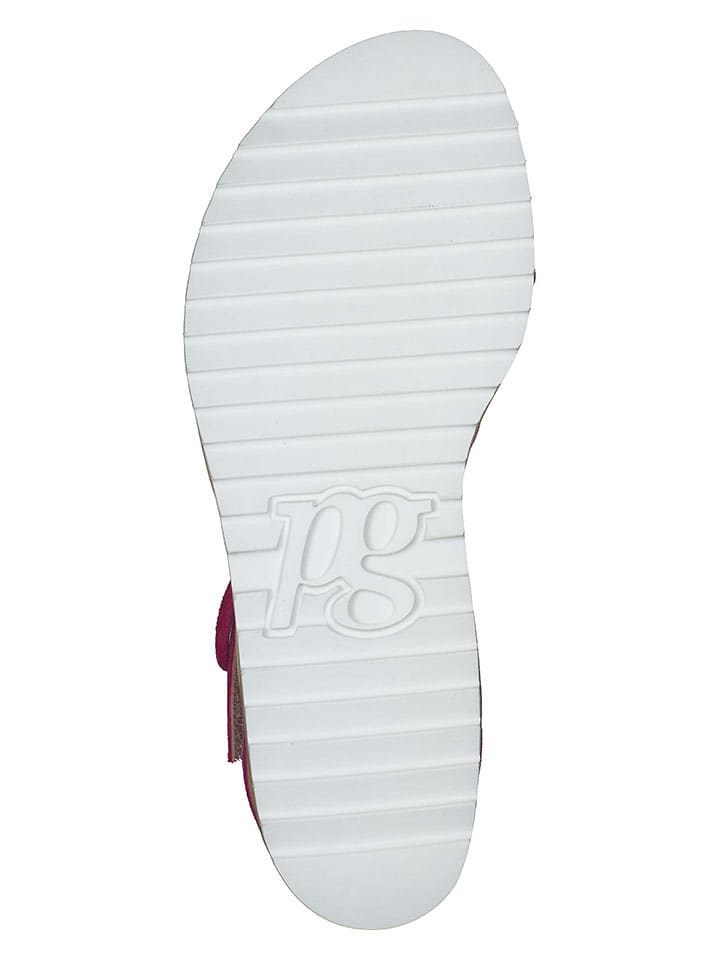 Paul Green Leder-Sandalen in Pink günstig kaufen