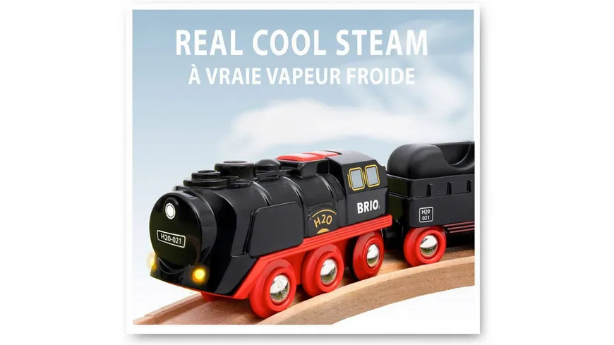 BRIO Bahn - 33884 Batterie-Dampflok mit Wassertank