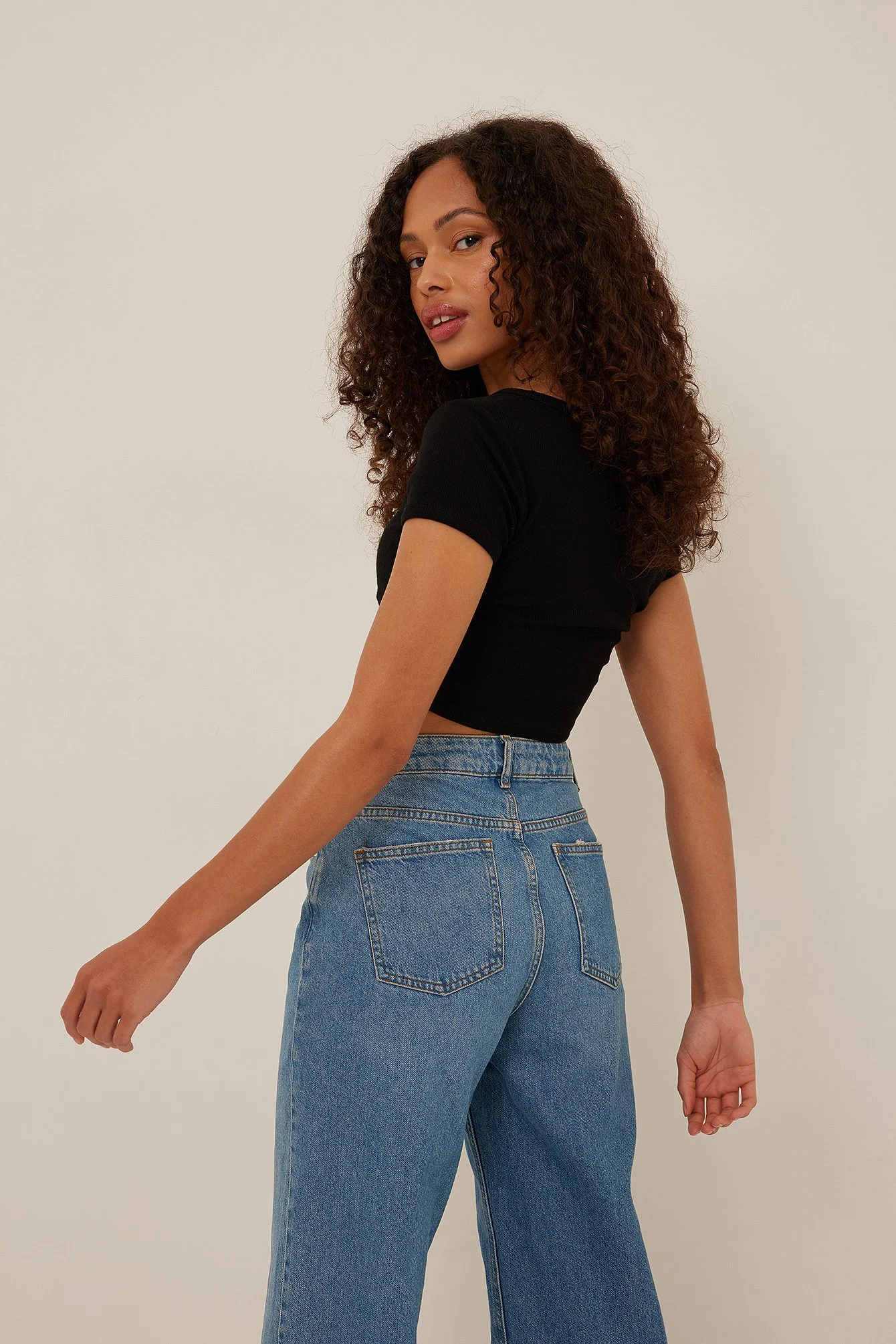Crop-Top mit Druckknopf