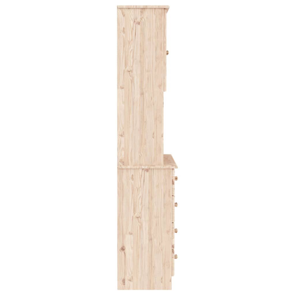 vidaXL Sideboard Highboard ALTA 77x35x165 cm Massivholz Kiefer (1 St)