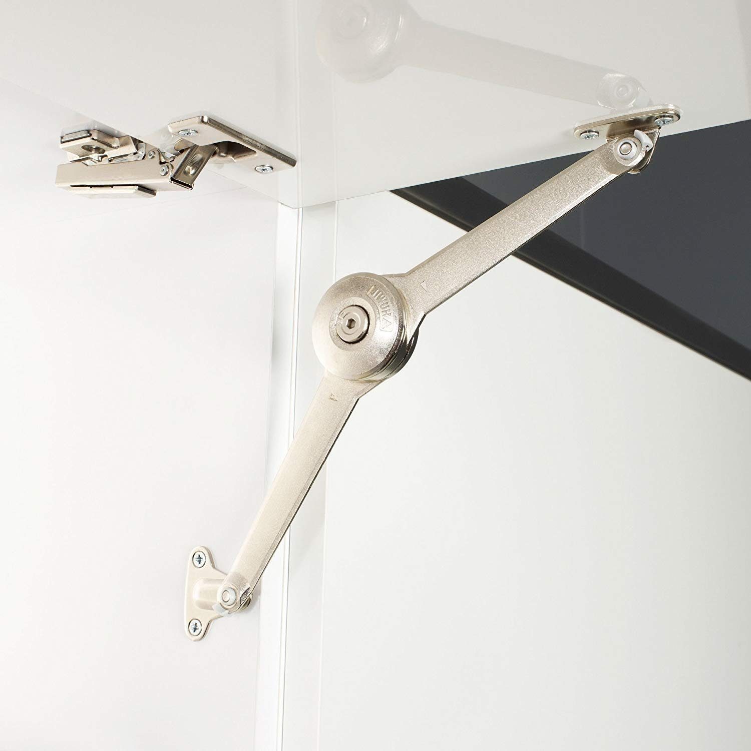 SO-TECH® Möbelbeschlag Kesseböhmer Duo Forte Klappenstütze einstellbar 75 - 110° (1 St), für Klappenhöhe: 200 - 700 mm Klappenbeschlag