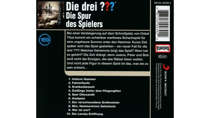 169/Die Spur des Spielers