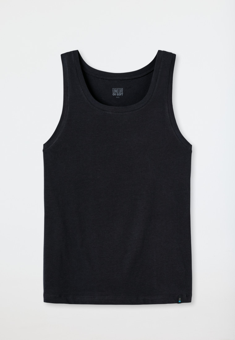 Shirt ärmellos blauschwarz - Long Life Soft