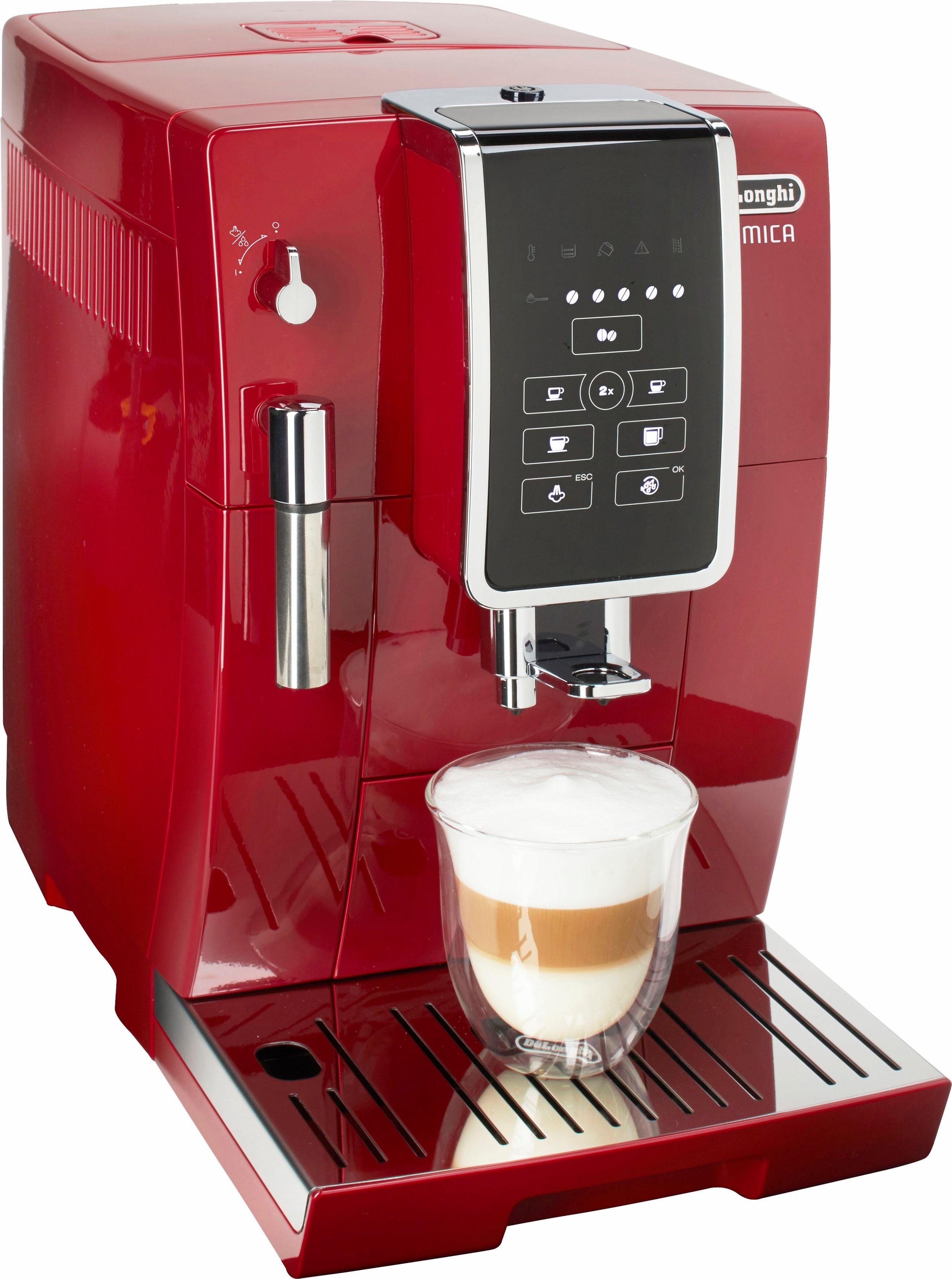 De'Longhi Kaffeevollautomat Dinamica ECAM 358.15.R, Sensor-Bedienfeld, inkl. Pflegeset im Wert von € 31,99 UVP