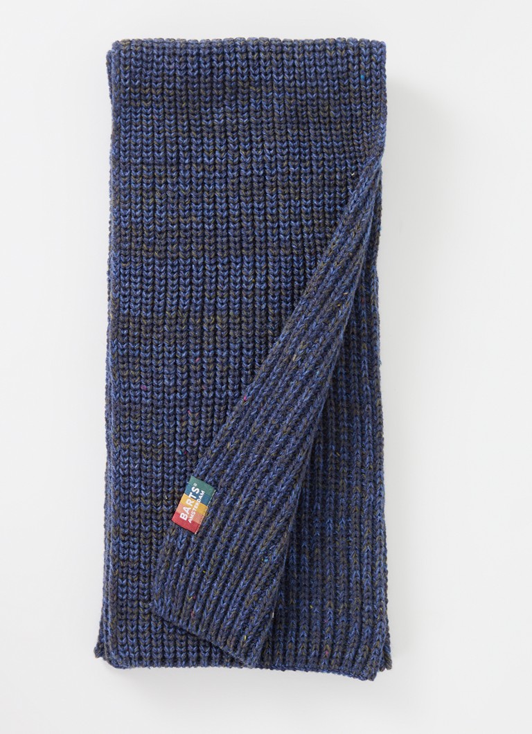 Barts Perido rib-knit scarf in wool blend 140 x 15 cm