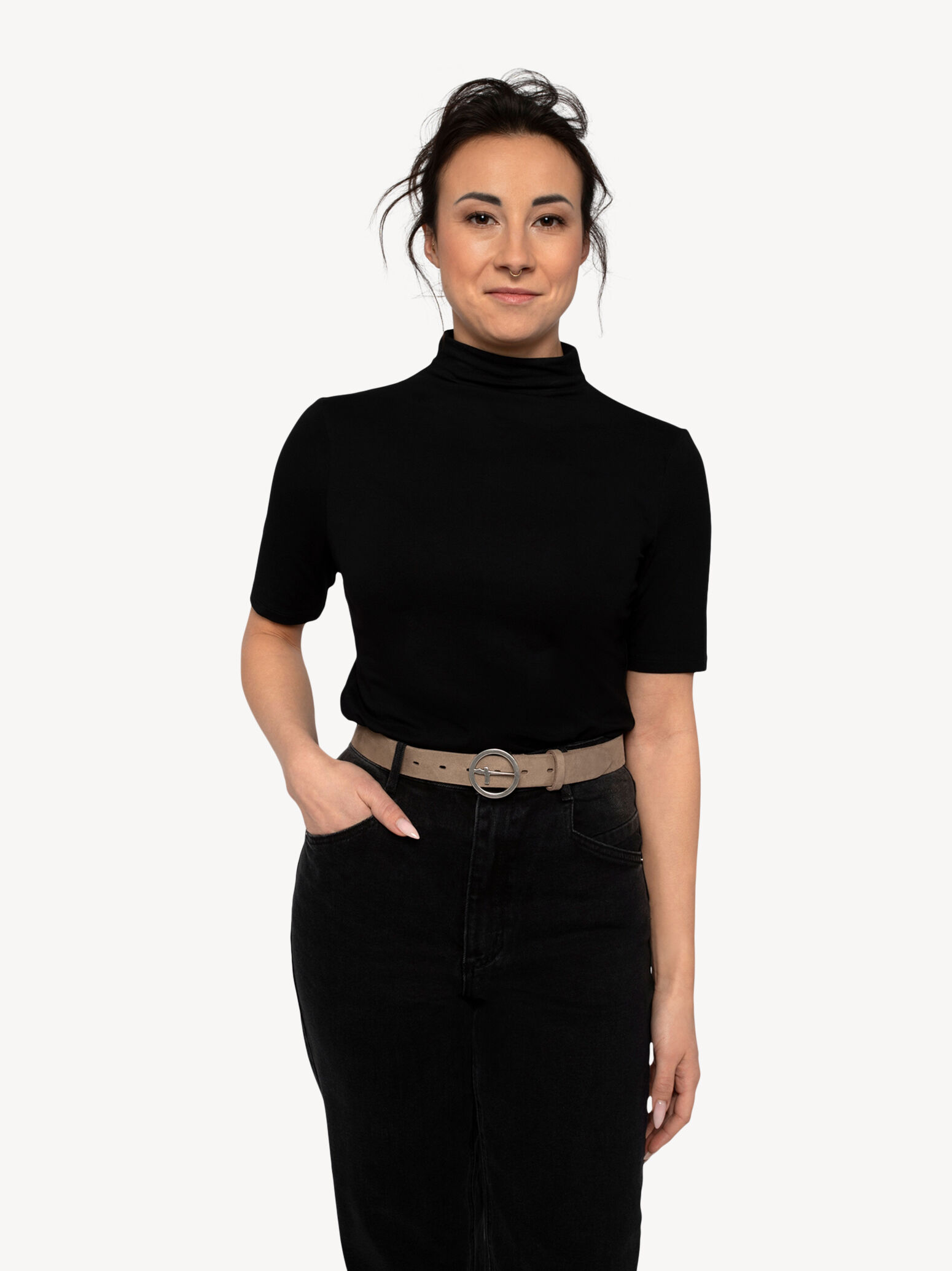 Ceinture en cuir - beige