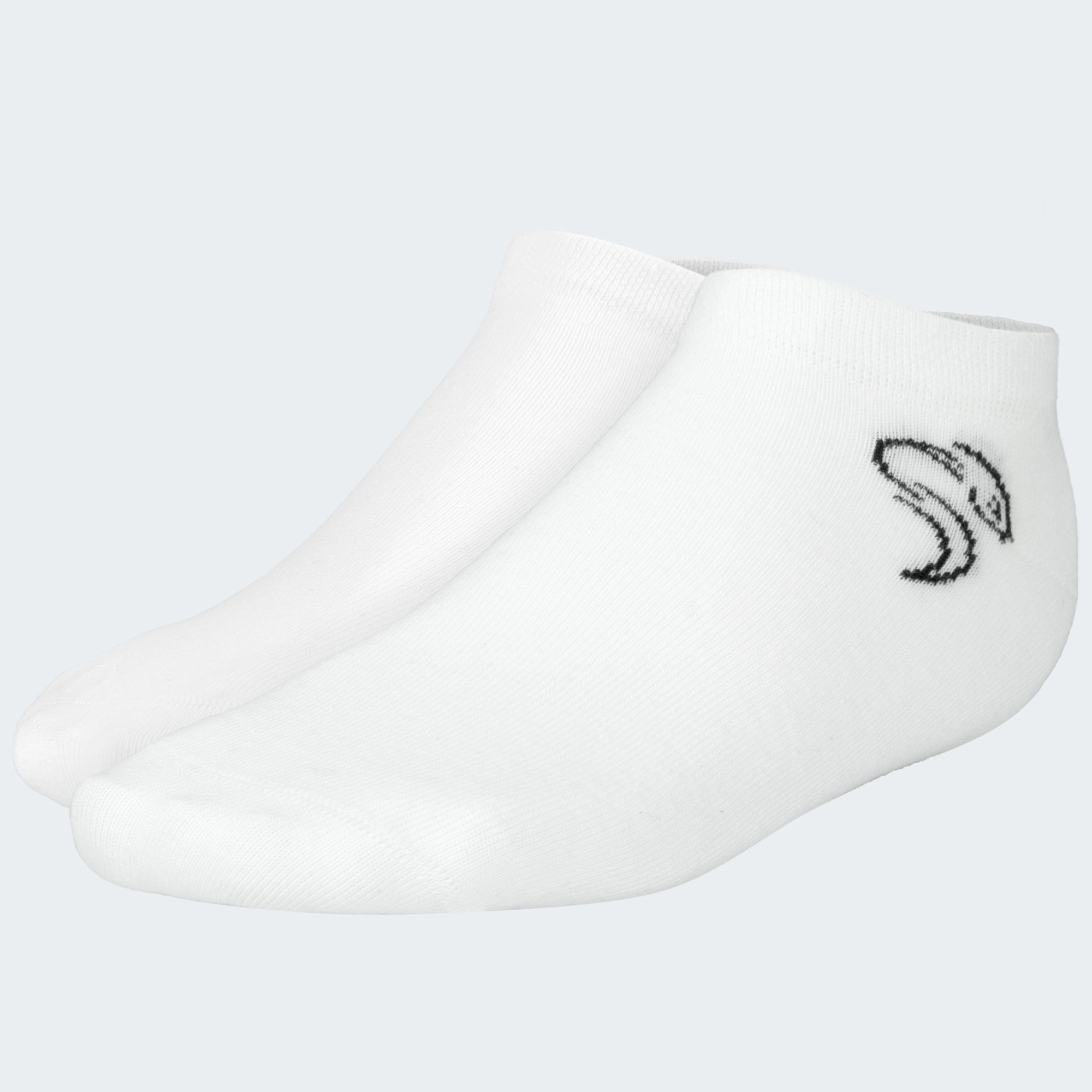 Black Snake 3-Pack White Smooth Style Sneakersocken