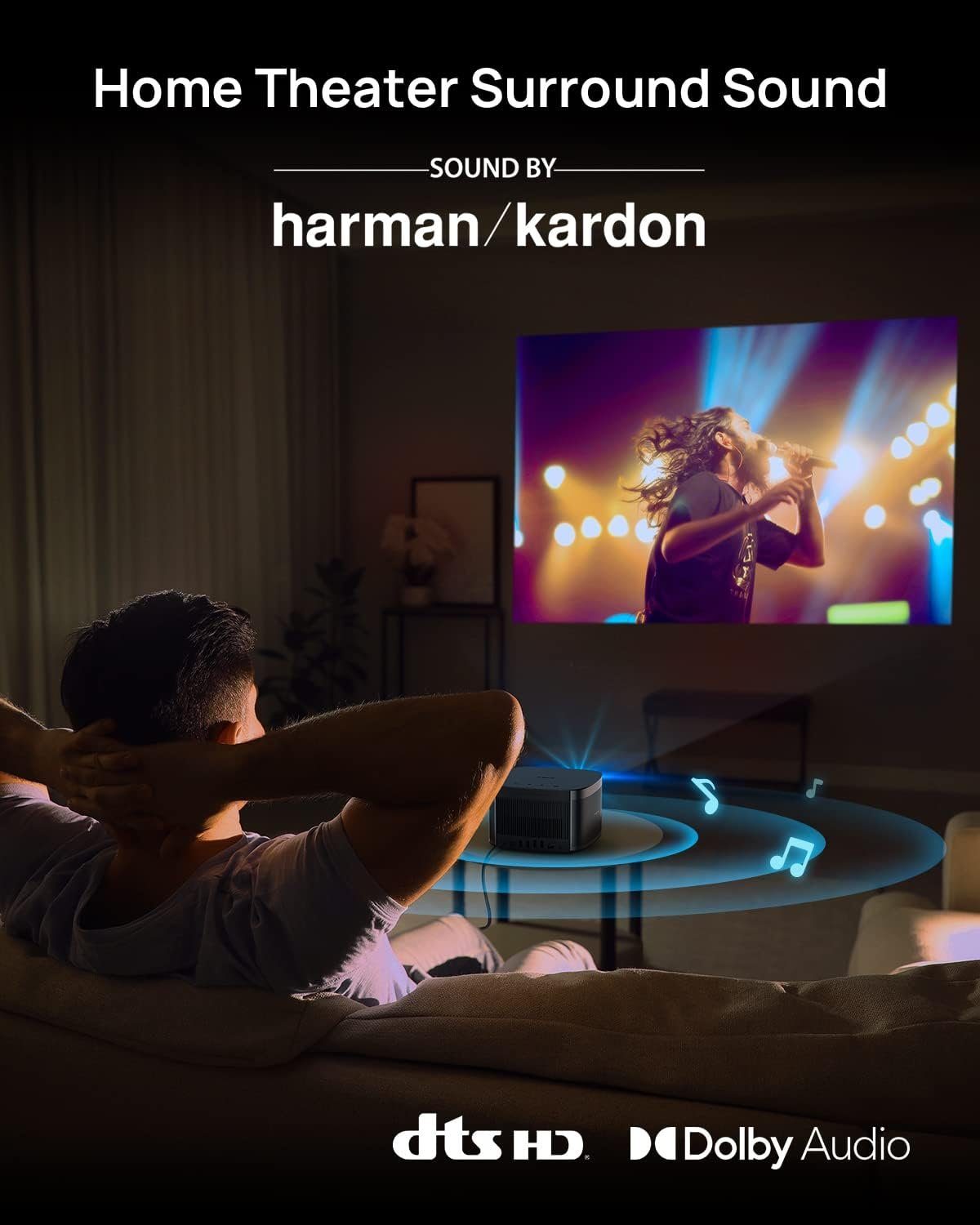 XGIMI Beamer (1500 lm, Videoprojektor mit WiFi Bluetooth, 8W Harman/Kardon Lautsprecher)