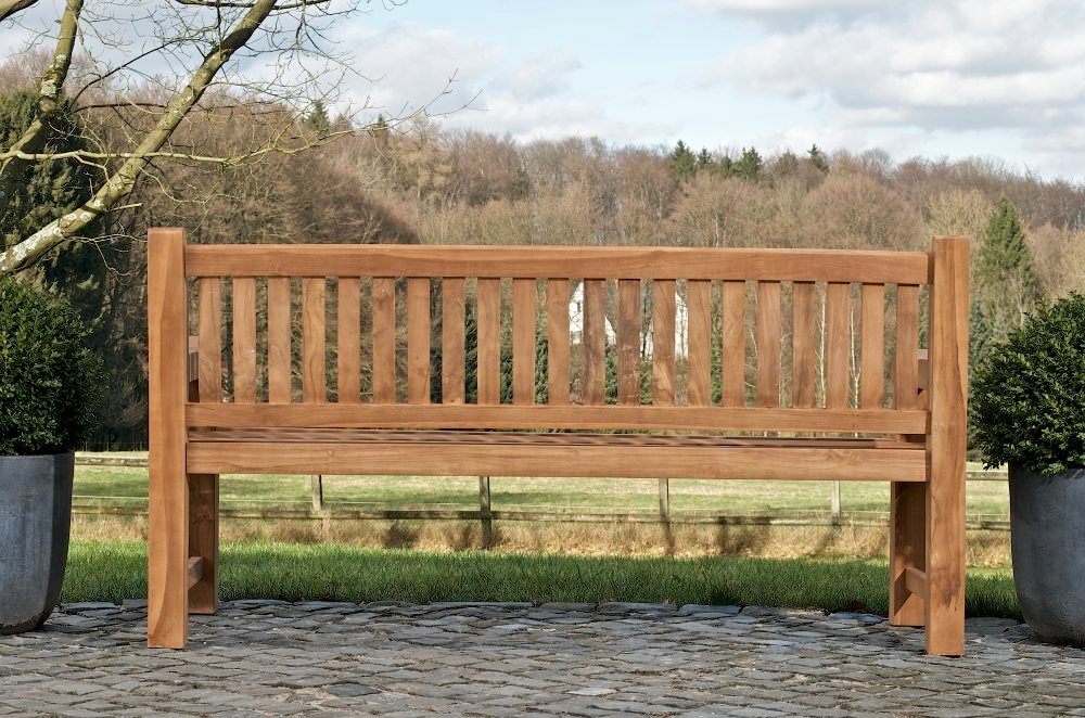 CLP Gartenbank Teakbank Jackson V2, Garten Bank Sitzbank Teak-Holz