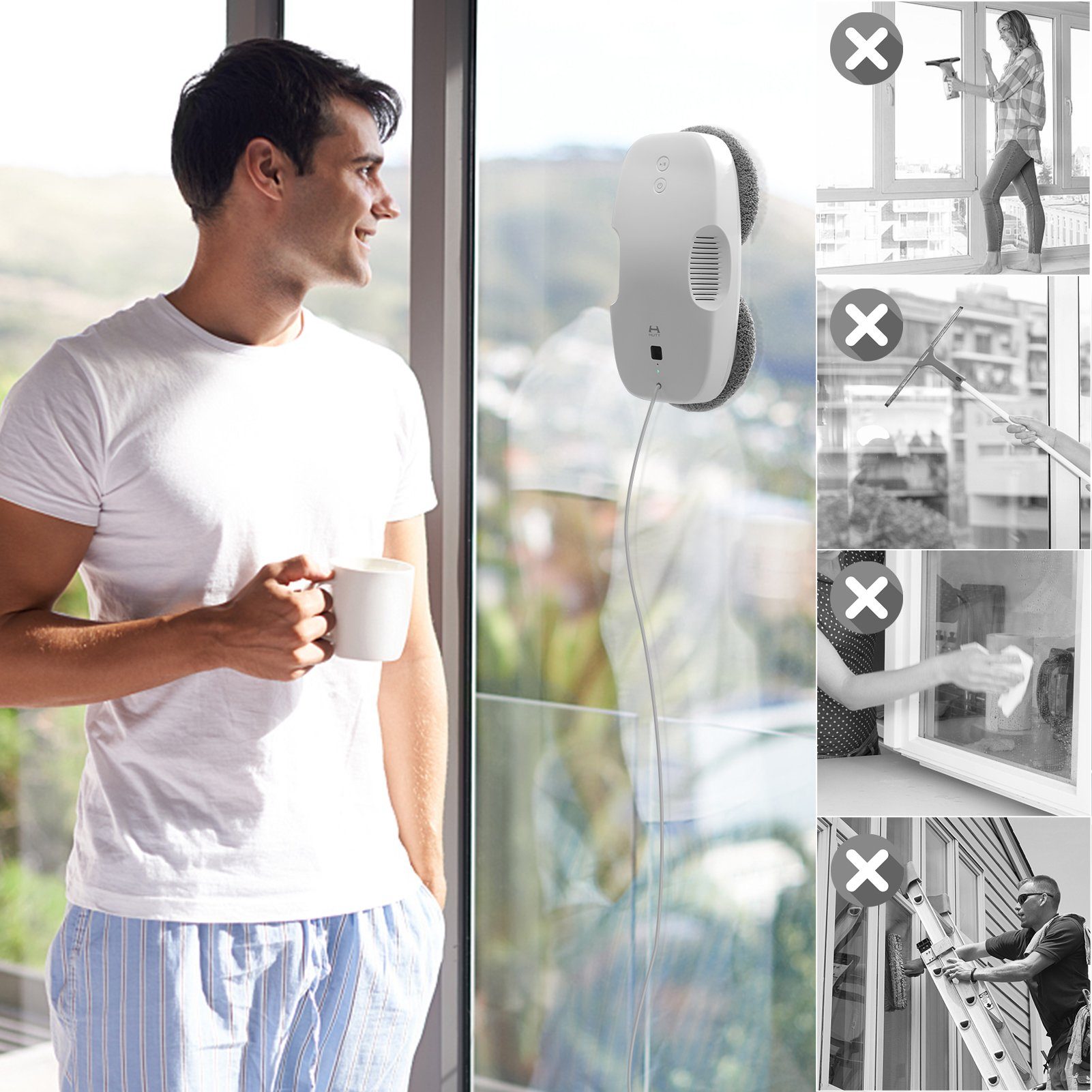 HUTT Saugroboter DDC55, Fensterputzroboter, Intelligente Fensterputzer