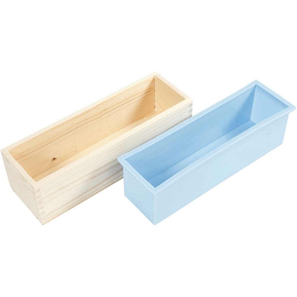 Creotime Kreativset Silikonform im Holzkasten, H: 8 cm, L: 27,5 cm, B:
