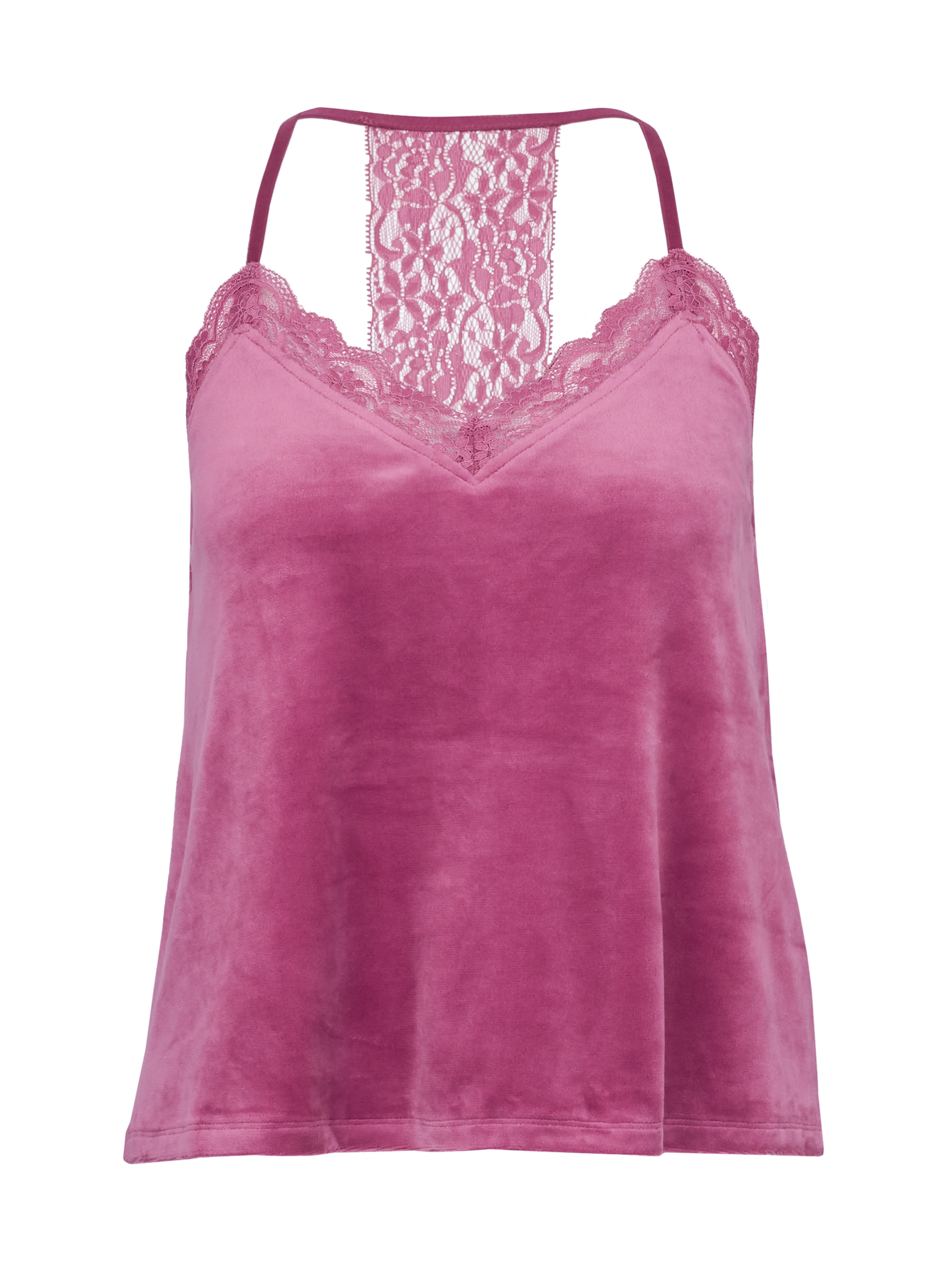 Rosa Damen-Pyjama-Top aus Wildleder ORSAY