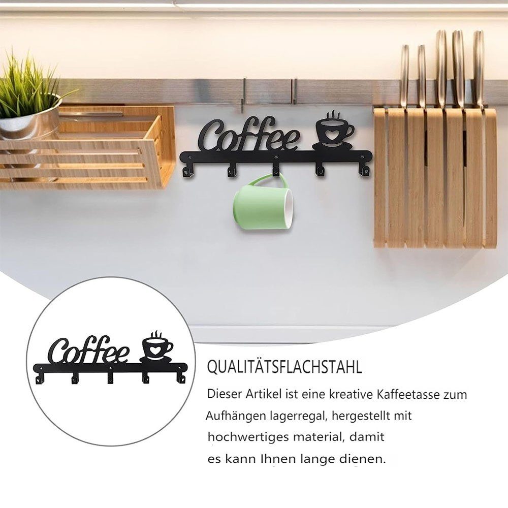 KOMIRO Gläserhalter Kaffee Becher Halter Rustikalen Wand Montiert Tasse Veranstalter