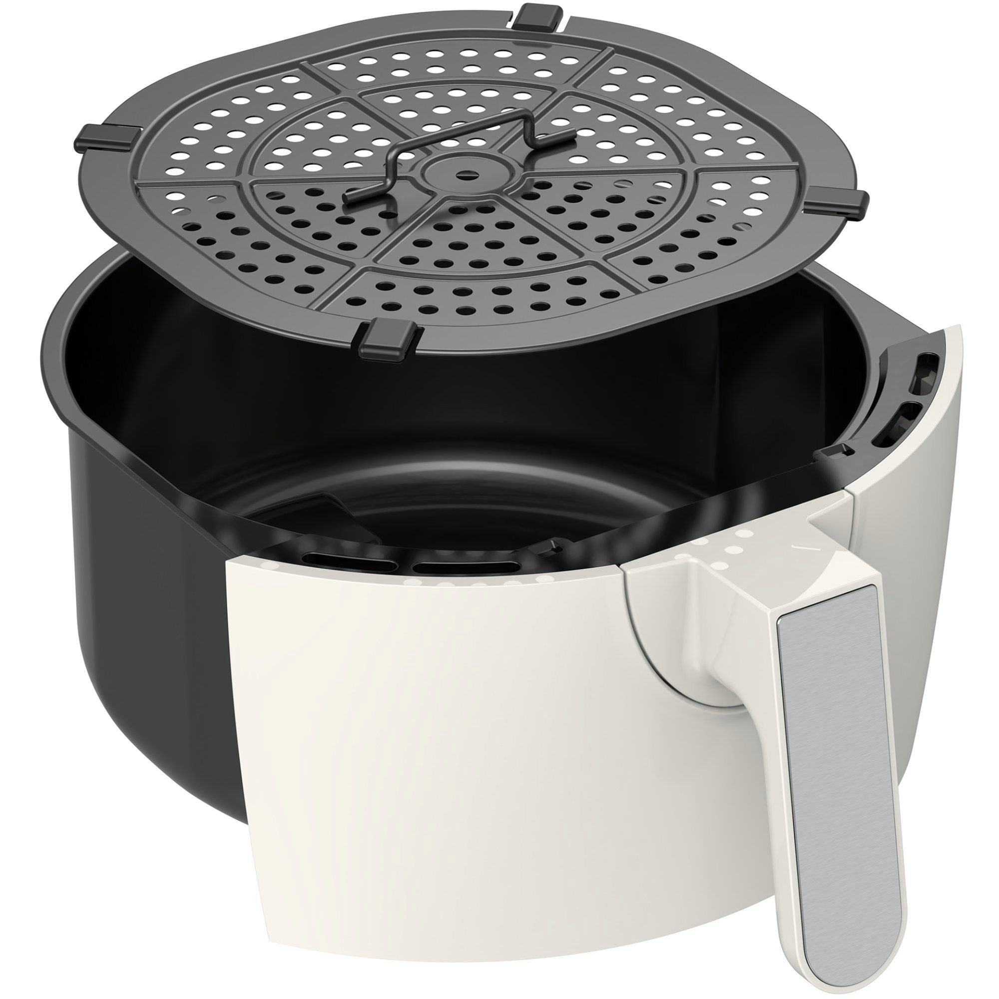 TurboTronic by Z-Line Heißluftfritteuse 3,5 Liter, 7 Programme, Fritteuse Fettfrei ohne Öl, 50°C 200°C Power, 1200 W, Camping Retro digital Airfryer AF10D