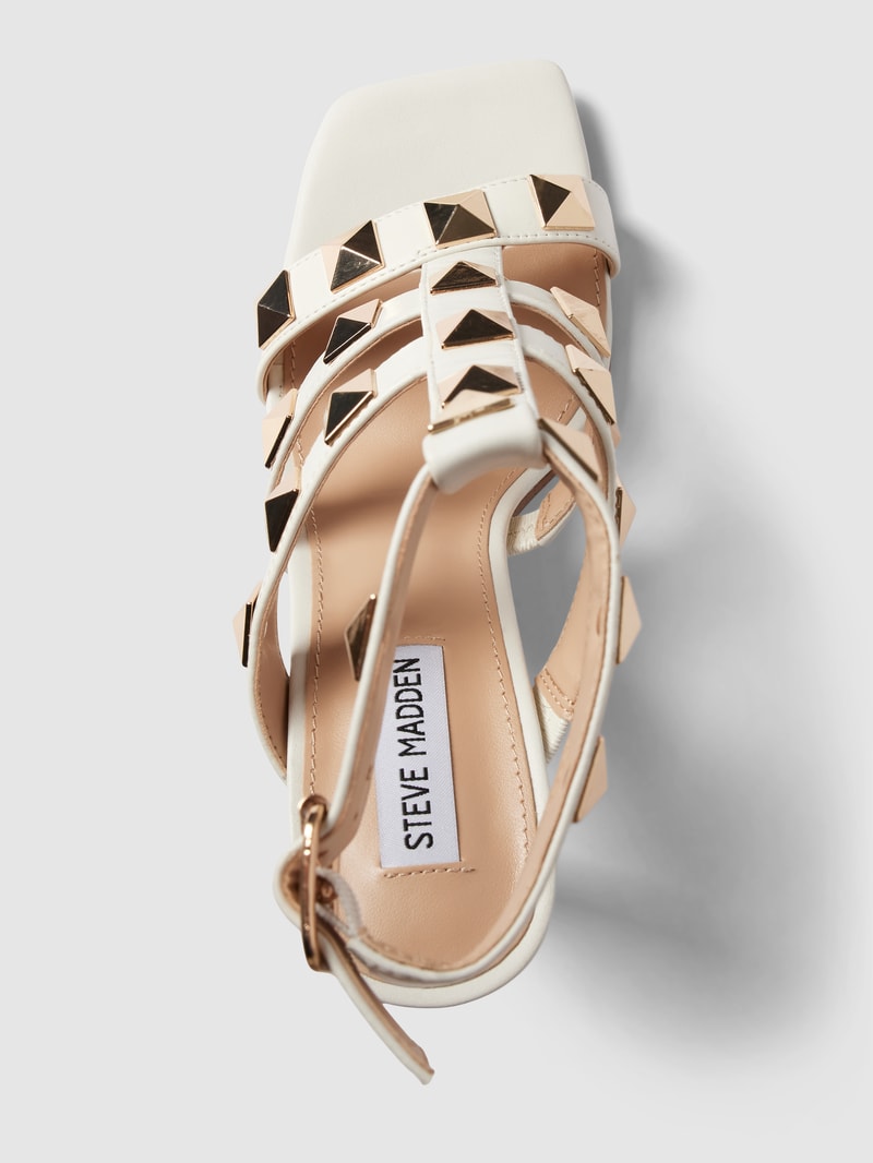 Sandalette mit Nietenbesatz Modell 'CAPRI' in offwhite