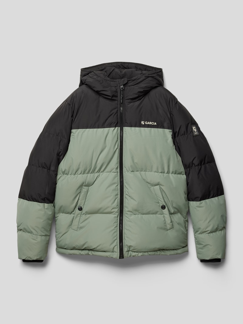 Steppjacke mit Kapuze in schilf