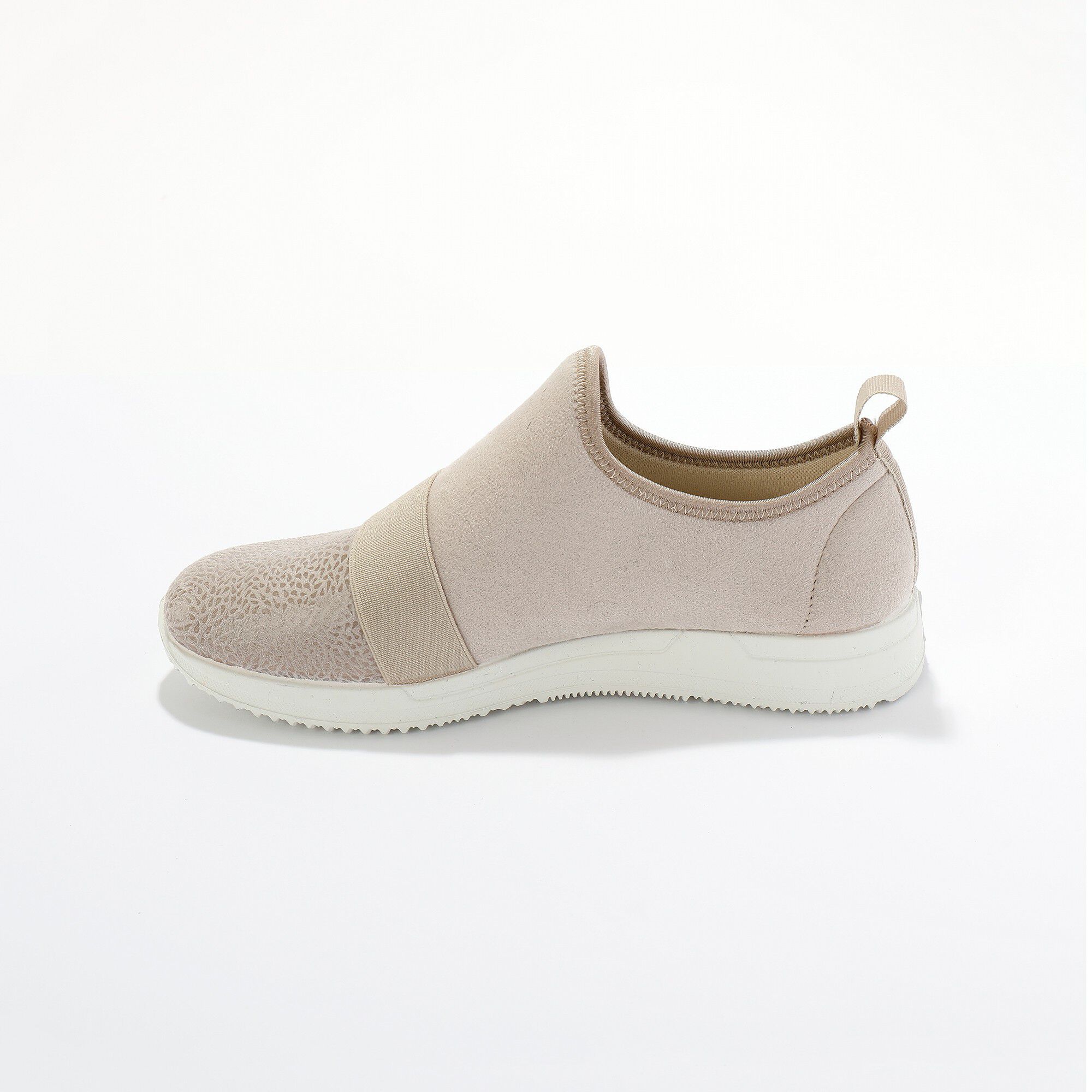 Baskets à enfiler spécial pieds sensibles en tissu extensible