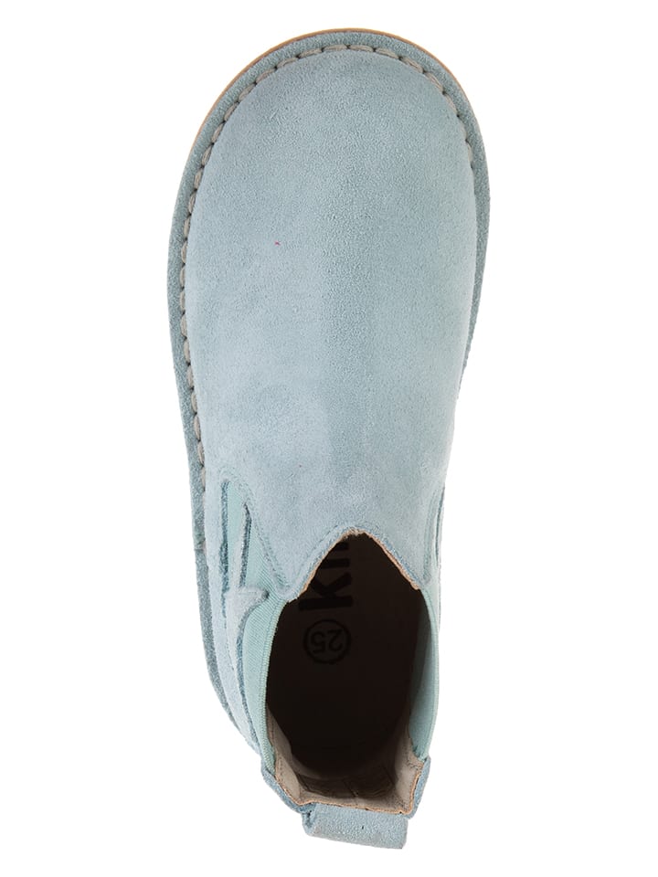 kmins Leder-Chelsea-Boots in Hellblau günstig kaufen