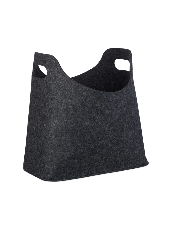 relaxdays Kaminholztasche in Anthrazit - (B)40 x (H)39,5 x (T)23 cm günstig kaufen onesize