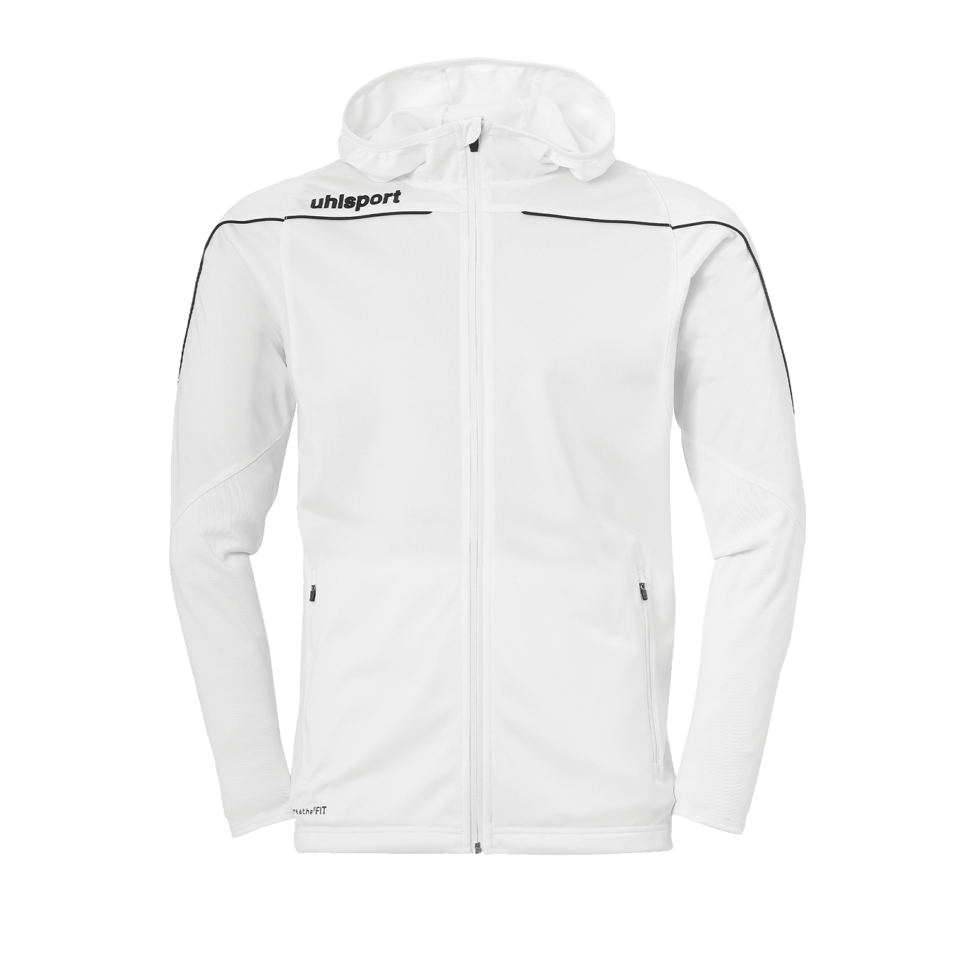 Uhlsport Stream 22 Kapuzenjacke Weiss Schwarz F02