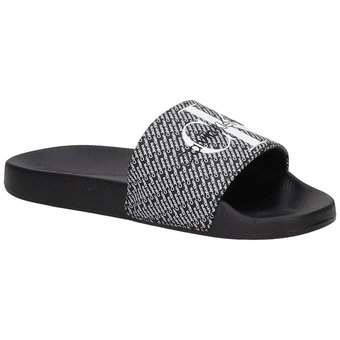 Calvin Klein Slide Aop WN Pantolette in schwarz