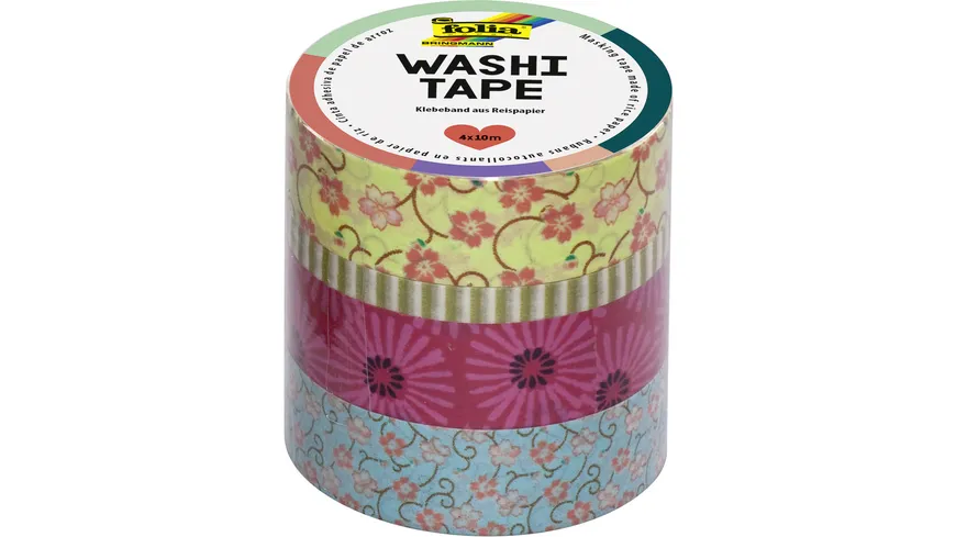folia Washi-Tape Blumenreigen 4er-Set 40 m